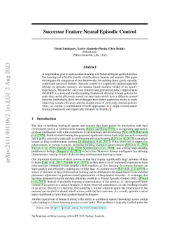 Successor Feature Neural Episodic Control