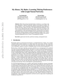 My House, My Rules: Learning Tidying Preferences with Graph Neural
  Networks