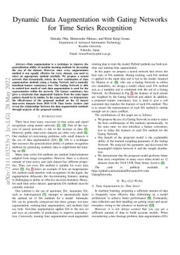 Dynamic Data Augmentation with Gating Networks for Time Series
  Recognition