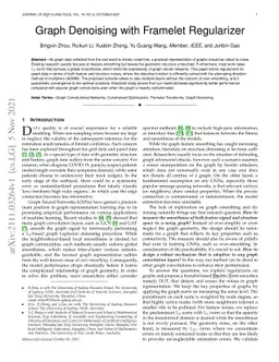 Graph Denoising with Framelet Regularizer