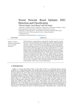 Neural Network Based Epileptic EEG Detection and Classification