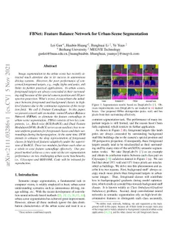 FBNet: Feature Balance Network for Urban-Scene Segmentation
