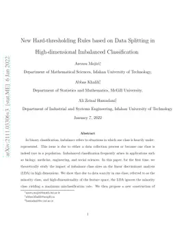 New Hard-thresholding Rules based on Data Splitting in High-dimensional
  Imbalanced Classification