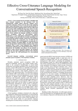 Effective Cross-Utterance Language Modeling for Conversational Speech
  Recognition
