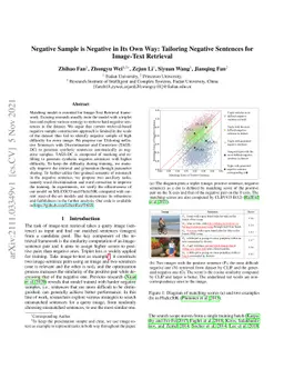 Negative Sample is Negative in Its Own Way: Tailoring Negative Sentences
  for Image-Text Retrieval