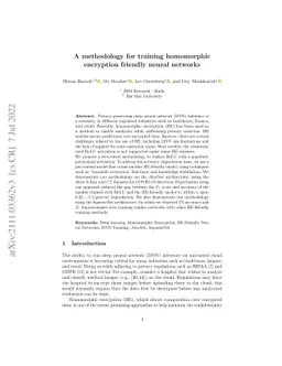 A methodology for training homomorphicencryption friendly neural
  networks