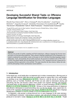 Developing Successful Shared Tasks on Offensive Language Identification
  for Dravidian Languages