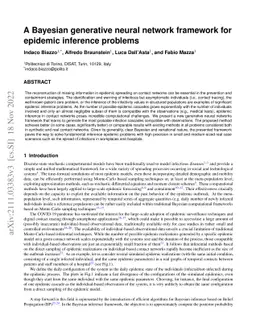 A Bayesian generative neural network framework for epidemic inference
  problems