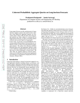 Coherent Probabilistic Aggregate Queries on Long-horizon Forecasts