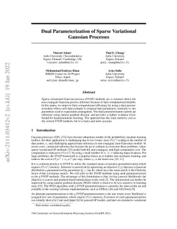 Dual Parameterization of Sparse Variational Gaussian Processes