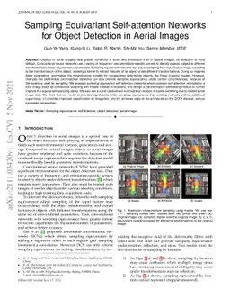 Sampling Equivariant Self-attention Networks for Object Detection in
  Aerial Images