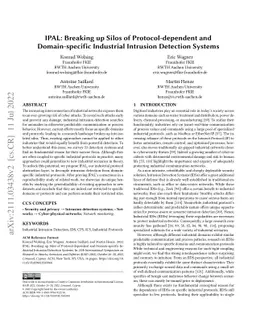 IPAL: Breaking up Silos of Protocol-dependent and Domain-specific
  Industrial Intrusion Detection Systems