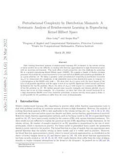 Perturbational Complexity by Distribution Mismatch: A Systematic
  Analysis of Reinforcement Learning in Reproducing Kernel Hilbert Space