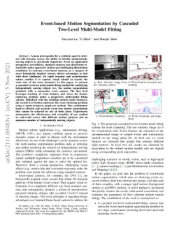 Event-based Motion Segmentation by Cascaded Two-Level Multi-Model
  Fitting