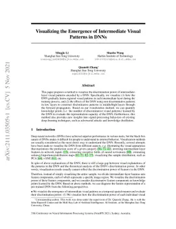 Visualizing the Emergence of Intermediate Visual Patterns in DNNs