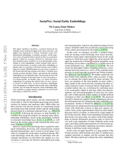 SocialVec: Social Entity Embeddings