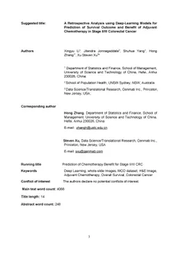 A Retrospective Analysis using Deep-Learning Models for Prediction of
  Survival Outcome and Benefit of Adjuvant Chemotherapy in Stage II/III
  Colorectal Cancer
