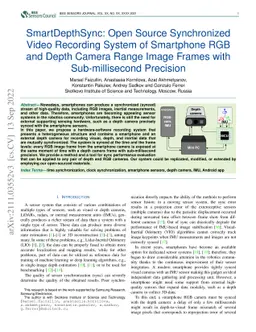 SmartDepthSync: Open Source Synchronized Video Recording System of
  Smartphone RGB and Depth Camera Range Image Frames with Sub-millisecond
  Precision