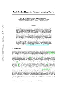 NAS-Bench-x11 and the Power of Learning Curves