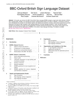BBC-Oxford British Sign Language Dataset
