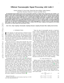 Efficient Neuromorphic Signal Processing with Loihi 2