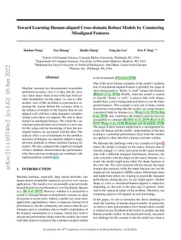 Toward Learning Human-aligned Cross-domain Robust Models by Countering
  Misaligned Features