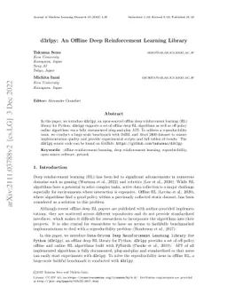 d3rlpy: An Offline Deep Reinforcement Learning Library