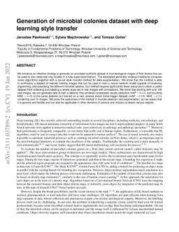 Generation of microbial colonies dataset with deep learning style
  transfer