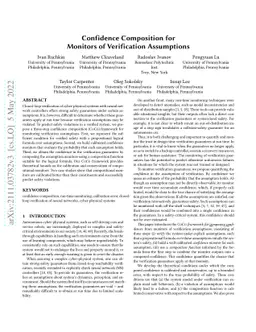 Confidence Composition for Monitors of Verification Assumptions