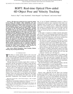 ROFT: Real-Time Optical Flow-Aided 6D Object Pose and Velocity Tracking
