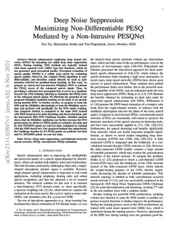 Deep Noise Suppression Maximizing Non-Differentiable PESQ Mediated by a
  Non-Intrusive PESQNet