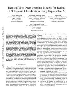 Demystifying Deep Learning Models for Retinal OCT Disease Classification
  using Explainable AI