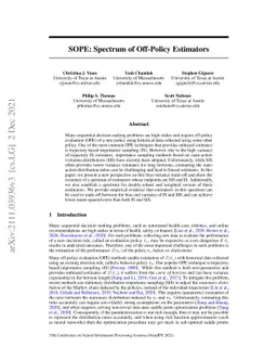 SOPE: Spectrum of Off-Policy Estimators