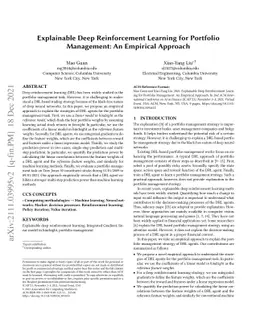 Explainable Deep Reinforcement Learning for Portfolio Management: An
  Empirical Approach