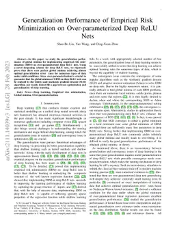 Generalization Performance of Empirical Risk Minimization on
  Over-parameterized Deep ReLU Nets