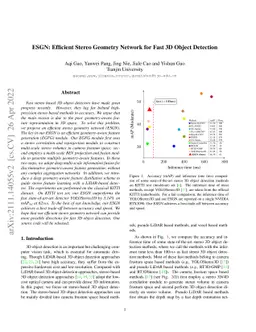 ESGN: Efficient Stereo Geometry Network for Fast 3D Object Detection