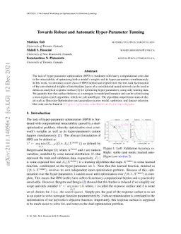 Towards Robust and Automatic Hyper-Parameter Tunning