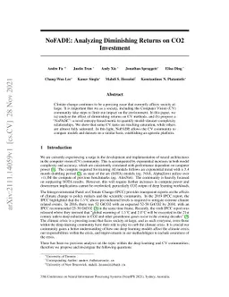 NoFADE: Analyzing Diminishing Returns on CO2 Investment