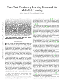 Cross-Task Consistency Learning Framework for Multi-Task Learning