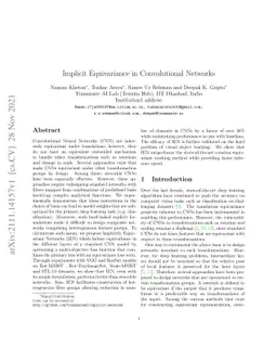 Implicit Equivariance in Convolutional Networks
