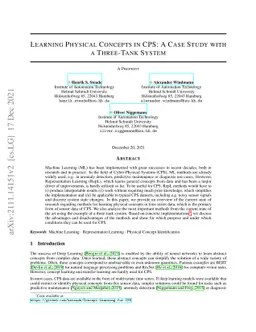 Learning Physical Concepts in Cyber-Physical Systems: A Case Study
