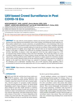 UAV-based Crowd Surveillance in Post COVID-19 Era