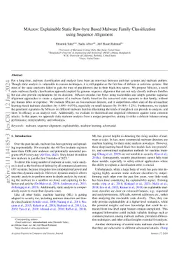 MALIGN: Explainable Static Raw-byte Based Malware Family Classification
  using Sequence Alignment