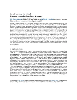 How Deep Are the Fakes? Focusing on Audio Deepfake: A Survey