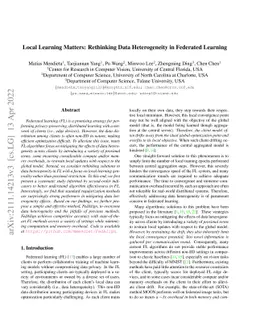Local Learning Matters: Rethinking Data Heterogeneity in Federated
  Learning