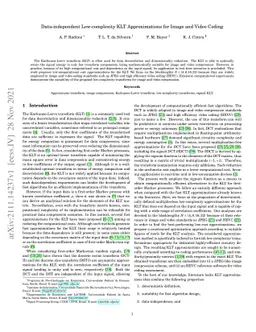 Data-independent Low-complexity KLT Approximations for Image and Video
  Coding