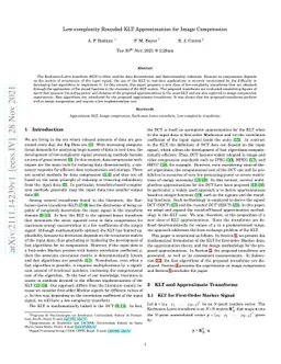Low-complexity Rounded KLT Approximation for Image Compression