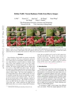 Deblur-NeRF: Neural Radiance Fields from Blurry Images