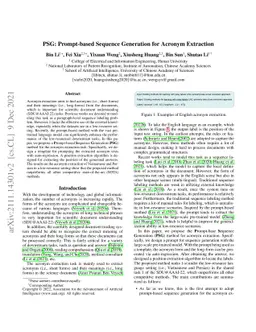 PSG: Prompt-based Sequence Generation for Acronym Extraction