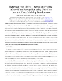 Heterogeneous Visible-Thermal and Visible-Infrared Face Recognition
  using Unit-Class Loss and Cross-Modality Discriminator